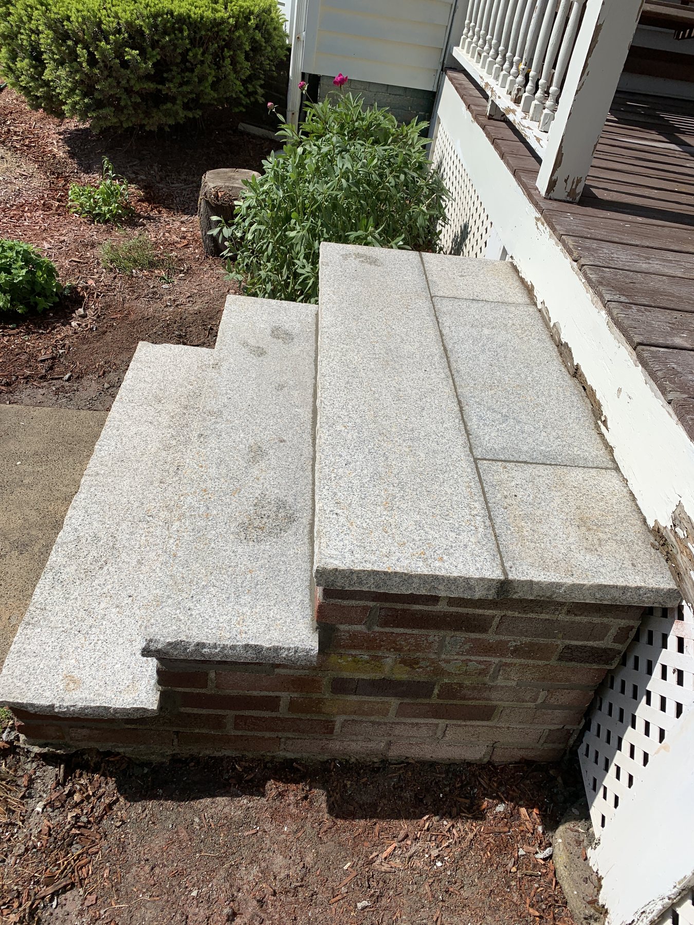 Rehabilitated Brick Steps with Granite Treads — Franklin, MA