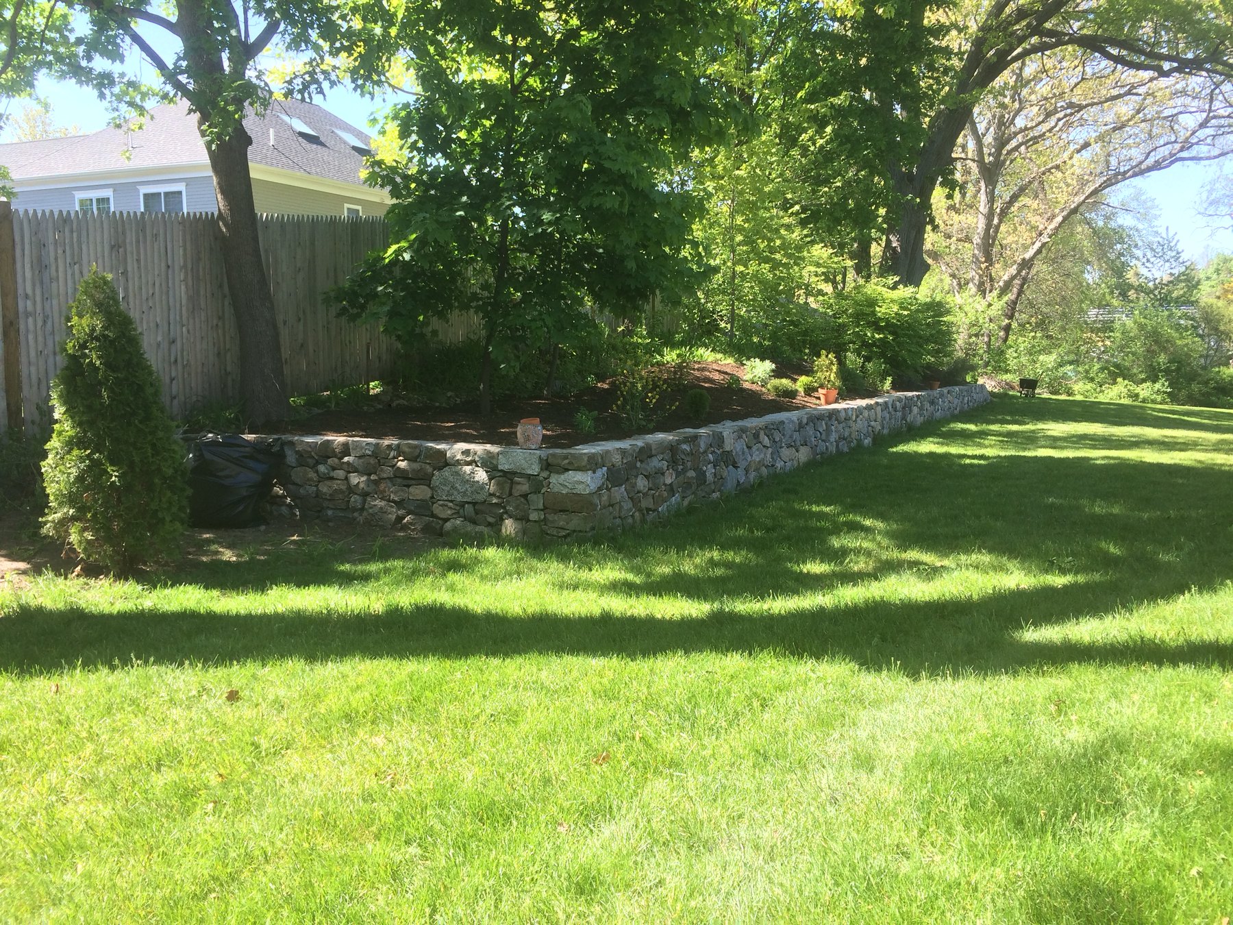 Dry-Stacked Stone Walls — Needham, MA