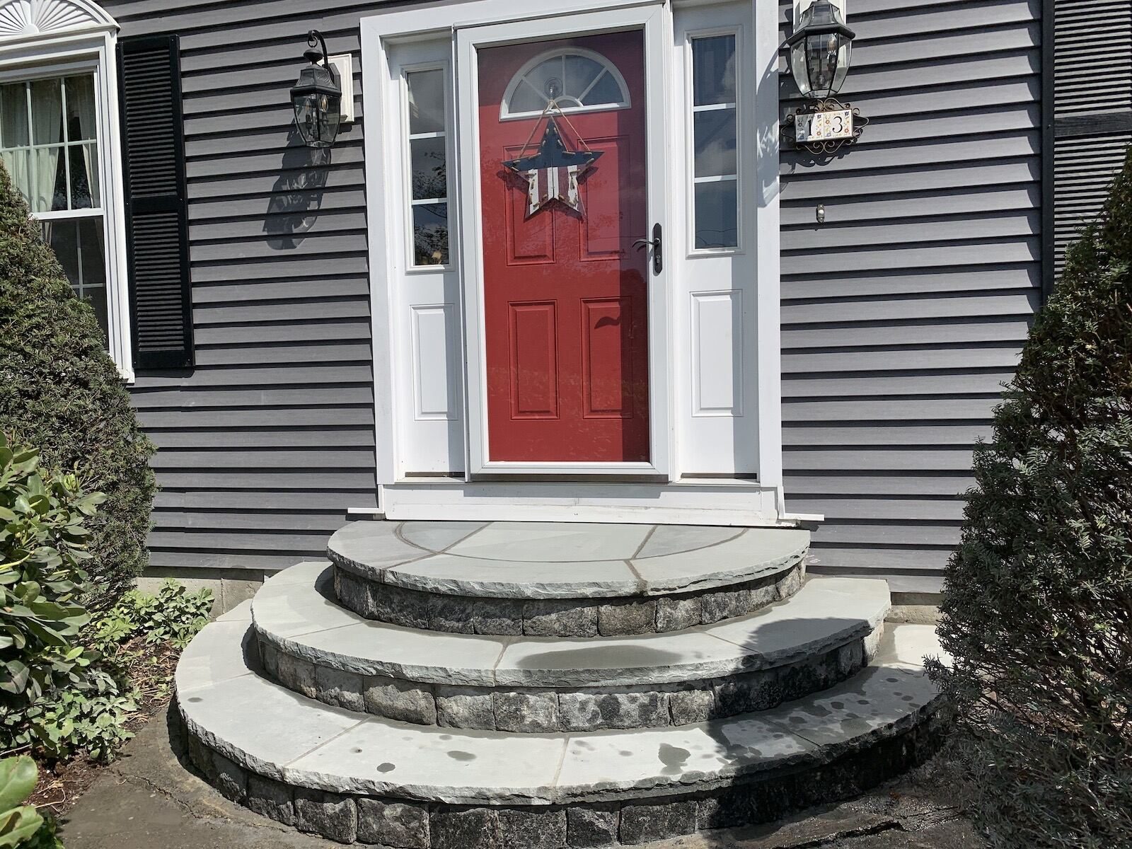 Half-Moon Front Steps — Franklin, MA